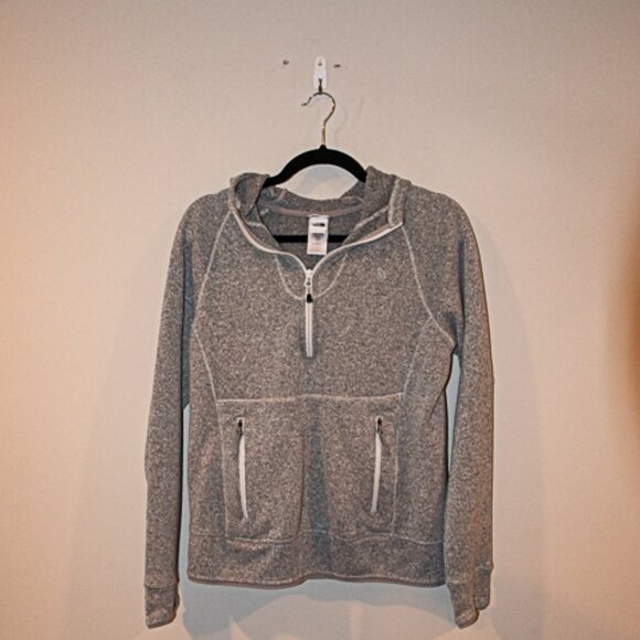 The North Face 1/2 Zip Grey Hoodie Size Medium - Picture 1 of 4